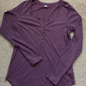 Large Eggplant (purple) colored long sleeve shirt